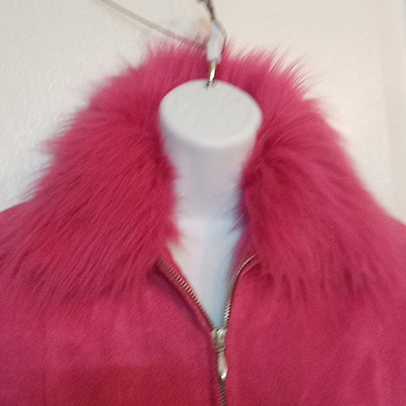 NWT🎁FREE GIFT INCLUDED 🎁Suede Fur Winter Jacket w/ Fur Cuffs & Lining - Picture 9 of 16